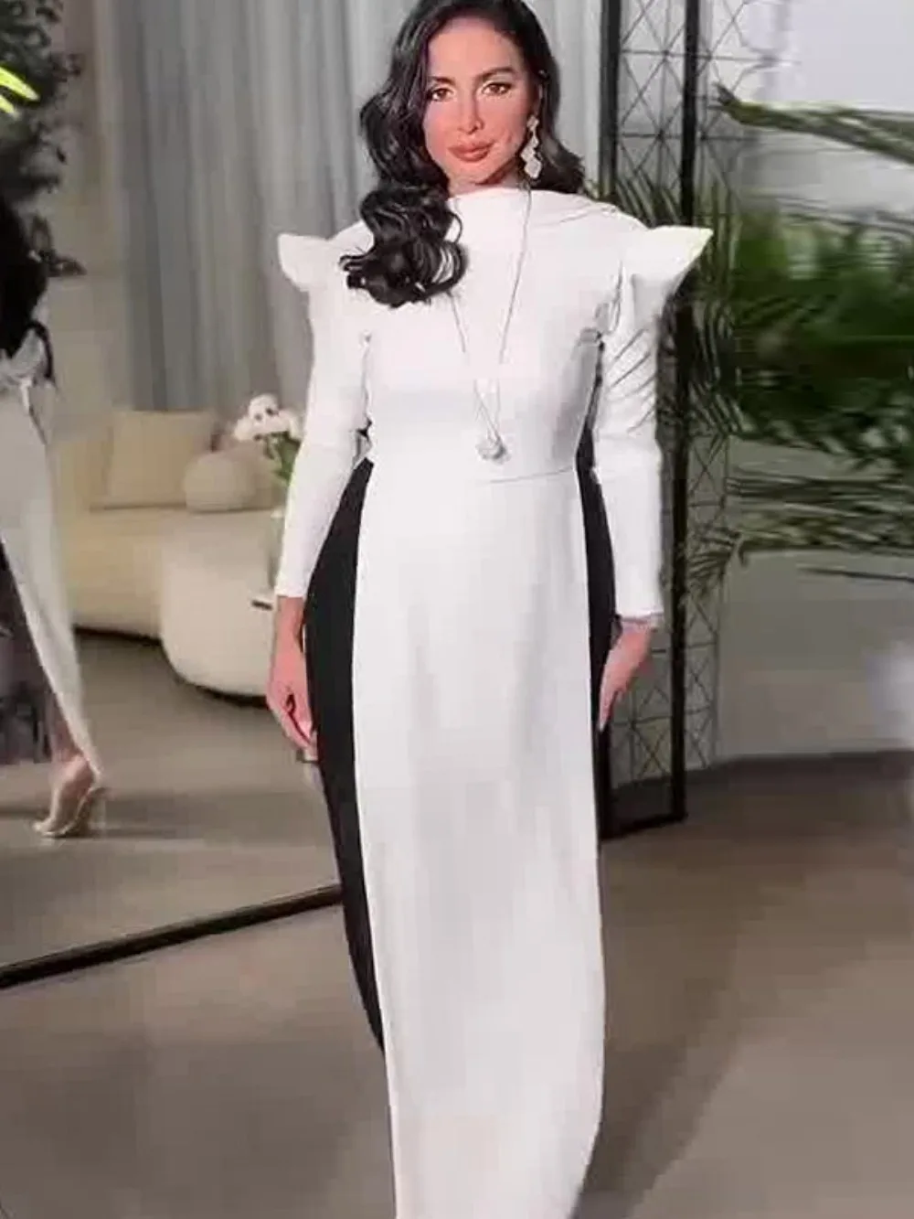 Eid Abaya Vestito Delle Donne Musulmano Jalabiya Arco Del Merletto Del Partito Abiti Largos Caftano Ramadan Abiti Lunghi Dubai Caftano Arabo Robe 2025
