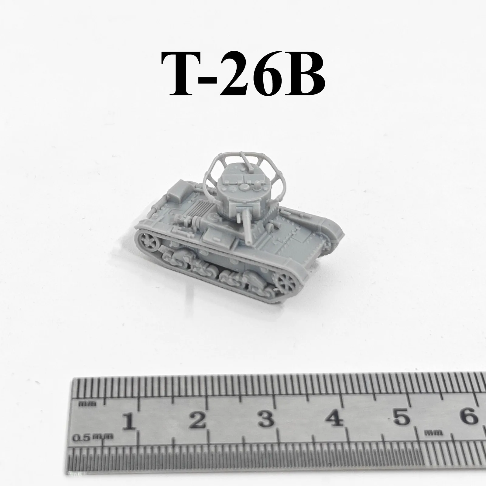 

Soviet T-26B Light Tank,3D Printed,1/144 Scale Mini Tank Model,Resin,Paintable