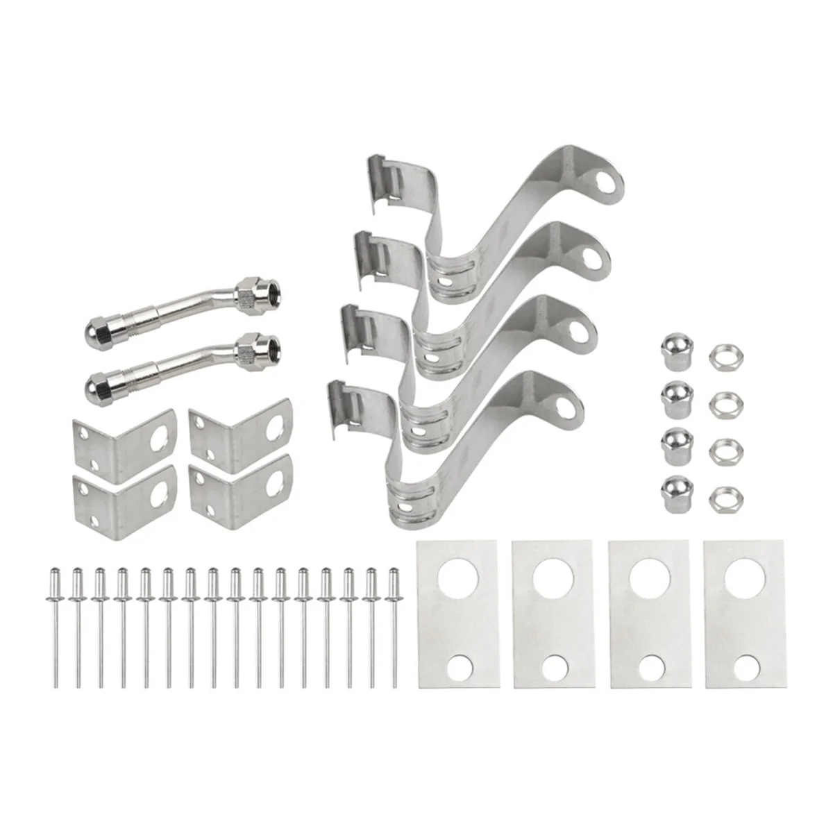 

ABTE-Professional Dually Valve Stem Extenders Kit for 16 Inch to 19-1/2 Inch Dual Wheel Tire Valve Extension for Most Cars