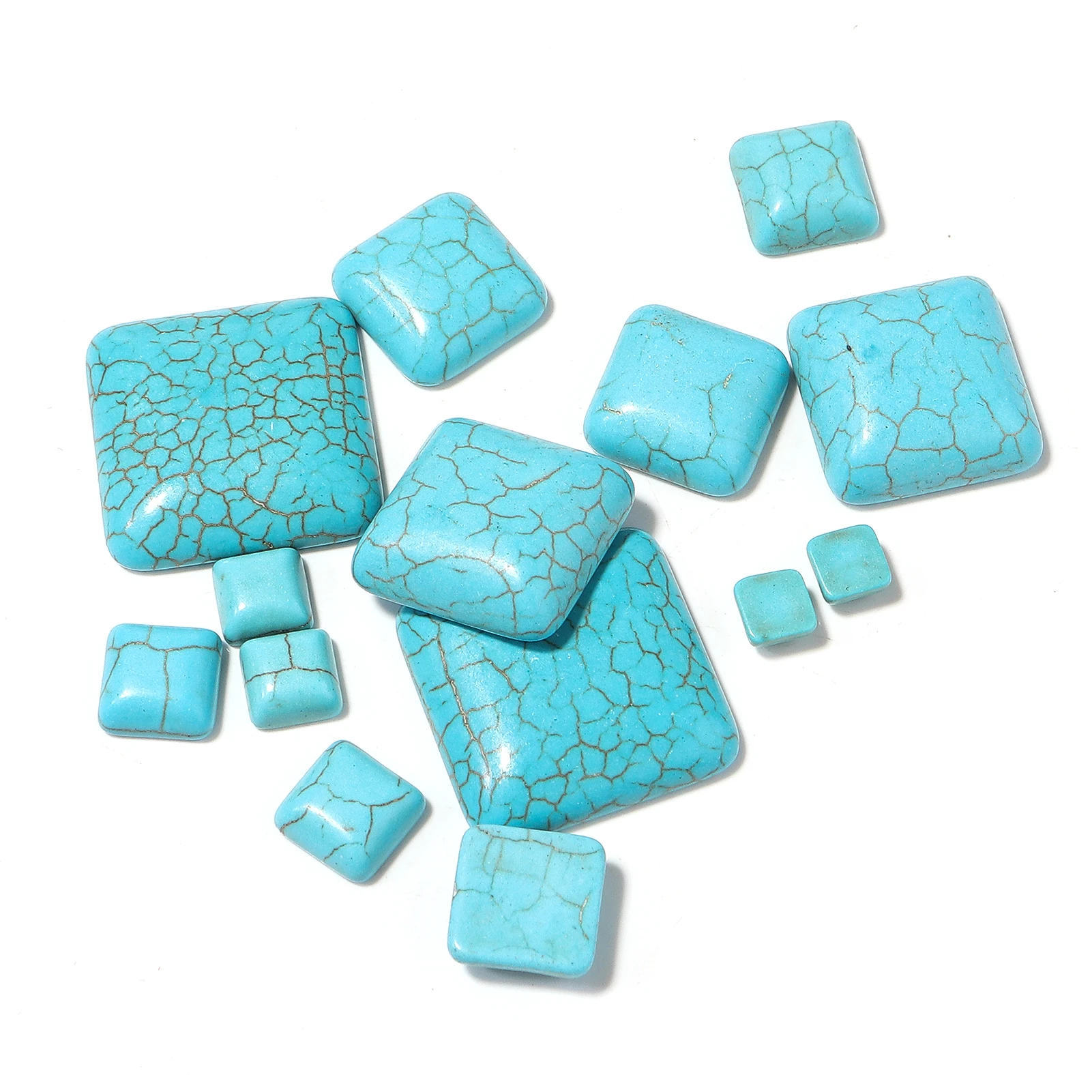ブルーターコイズストーンビーズ,スクエア,フラットバック,ジ - Turquoise Stone Ring のレビューと価格
