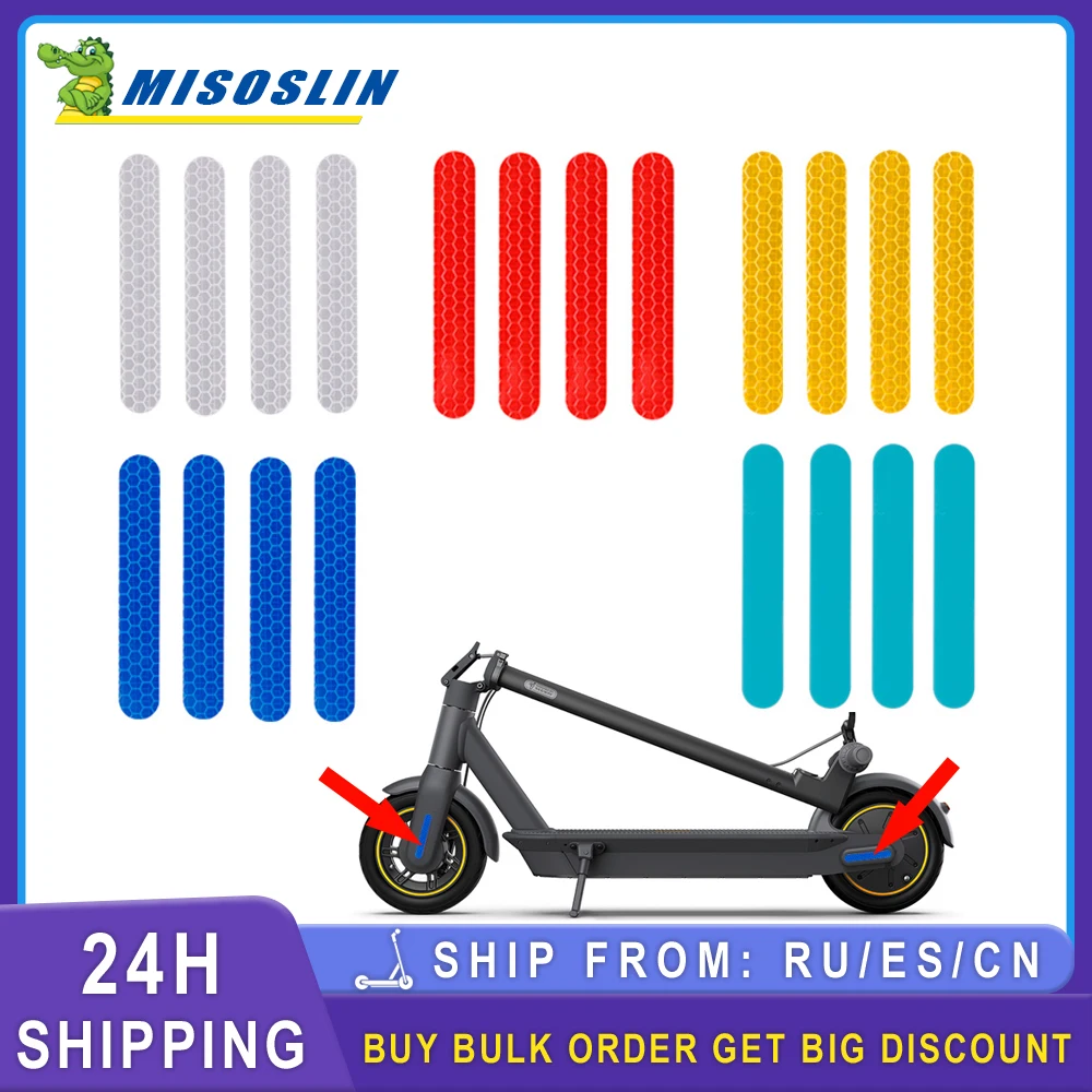 Wheel Cover Sticker For Ninebot Max G30 Electric Scooter Safety Warning Waterproof Decoration Reflective Adhesive Strip Parts