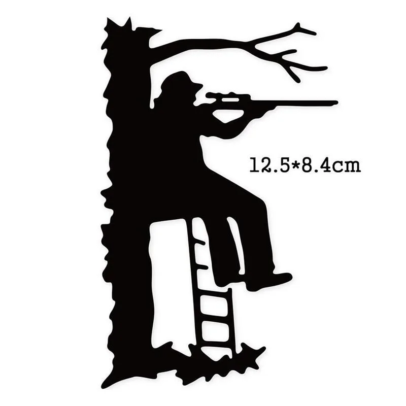 Troqueles de corte de Metal Hunter, molde para decoración de álbumes de recortes, tarjetas de papel, molde artesanal, plantilla perforadora, plantilla en relieve, 1 Uds.