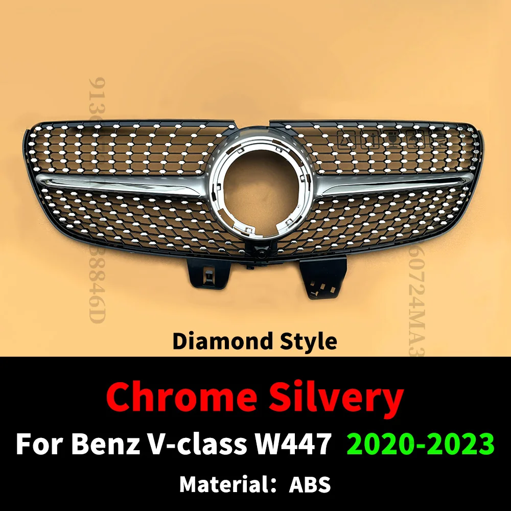 Voor Mercedes Benz Vito V W447 V250 V300 2015-2023, Diamond Style voorbumper grille, luchtinlaatgrille, exterieur styling