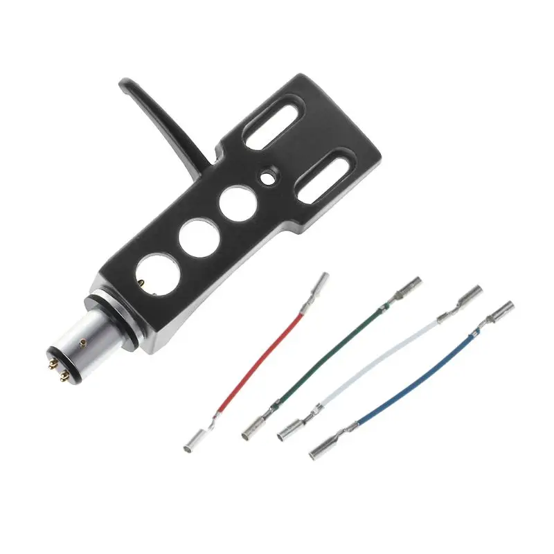 Turntable Headshell Mount Universal LP Phono Cartridge Holder Kit Replacement Phonograph Head Holder Stylus Lead Wire