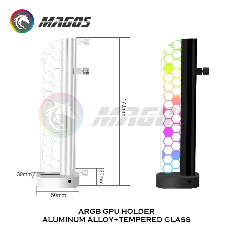 GPU Support Colorful 5V A-RGB Bracket Computer Graphics Video Card Stand Aluminum alloy+ temper glass GPU Holder