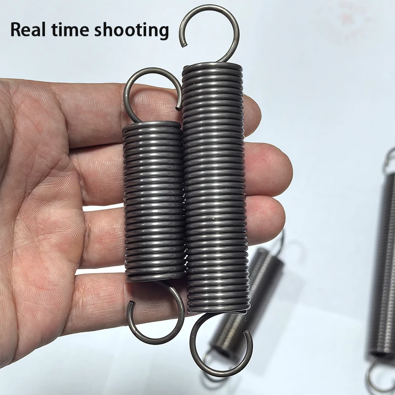 Diâmetro do fio 0.5mm, gancho aberto, mola de tensão, mola de extensão de bobina, mola de rascunho, diâmetro externo 3mm/4mm/5mm/6mm