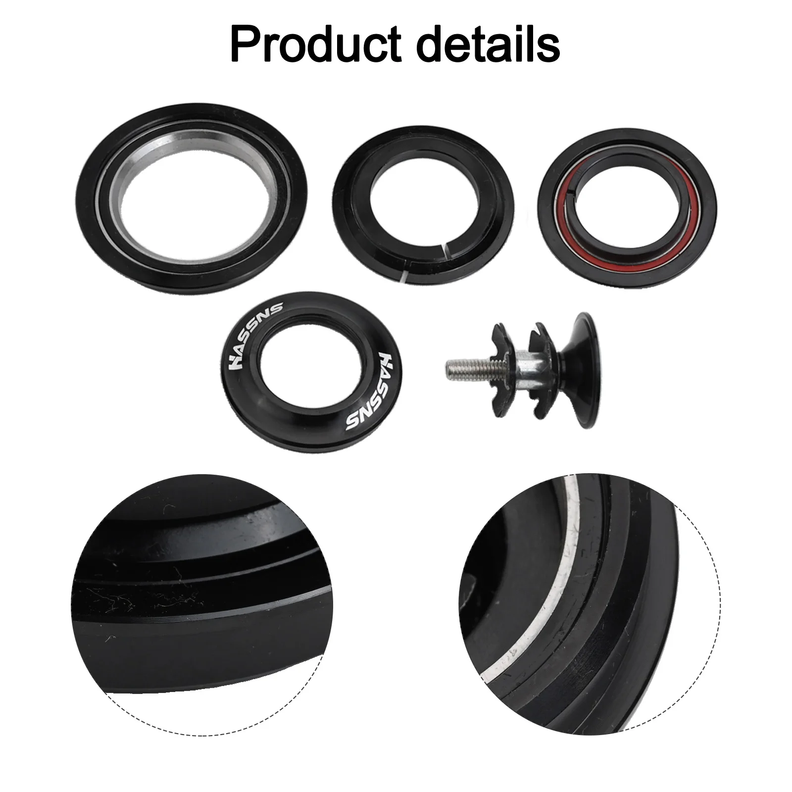 44-56MM Head Tube 28.6MM Headset Easy To Install No Tools Required Standard Conical Tube High Precision Bike Headset