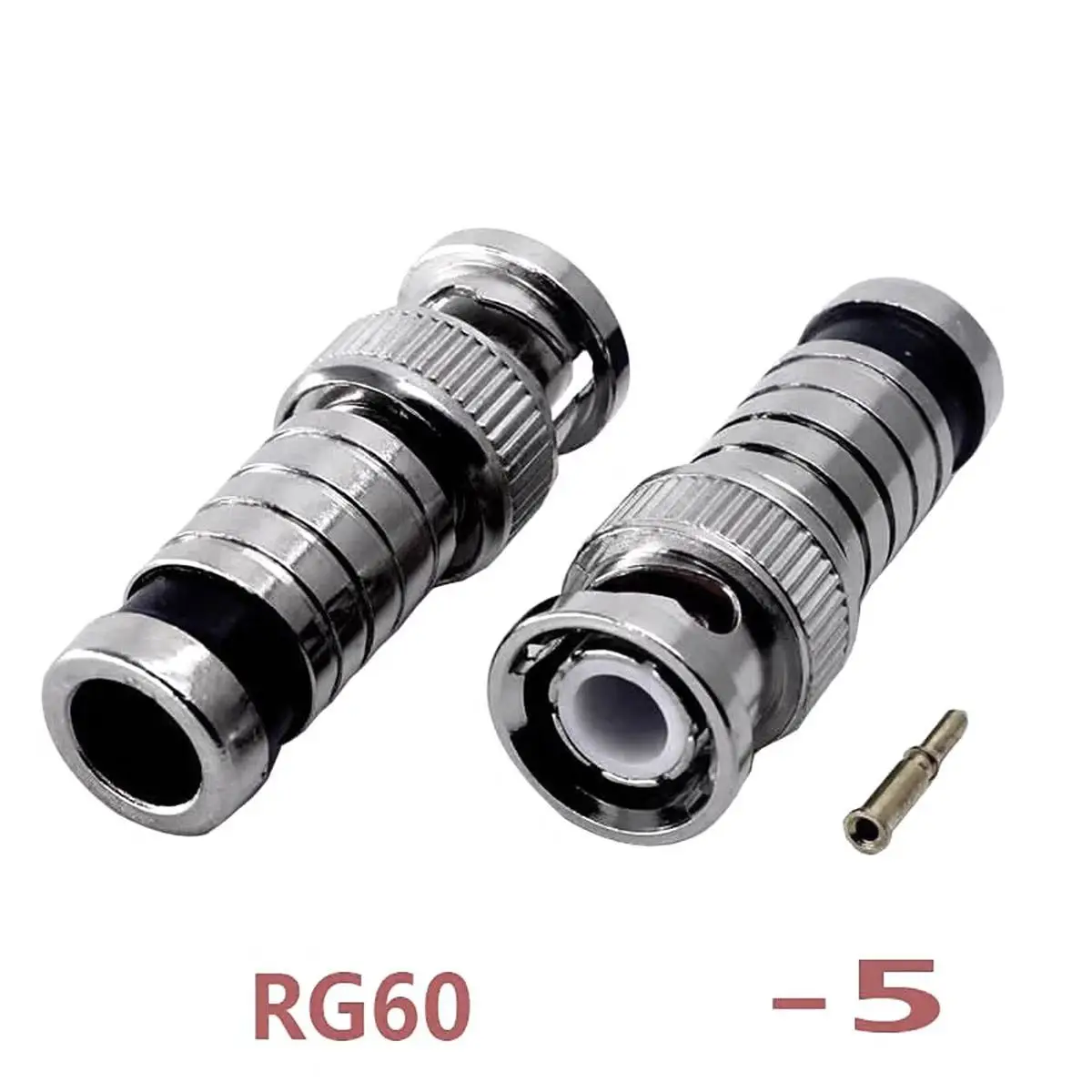 10PCS BNC Male to BNC Female & F‑Type Adapter Kit, Hexagonal BNC F‑Cap Coaxial Connector for CCTV Analog Video