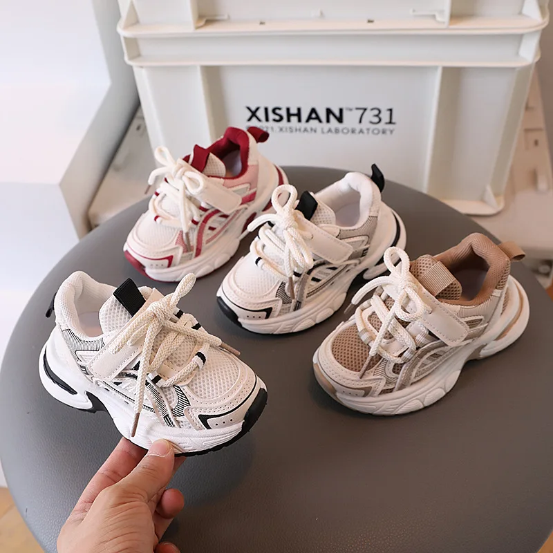 Kids Sport Shoes Fashion Mesh Breathable Boys Sneakers Children Girls Baby Outdoor Shoes