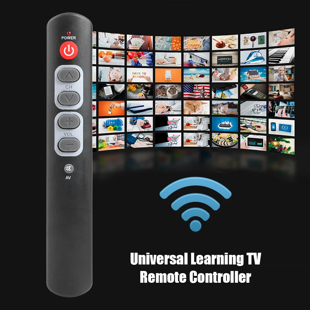 Kopieer IR-afstandsbediening voor TV STB DVD VCR Universele 6-grote knop Leren Afstandsbediening Elektronische Smart Home-accessoires
