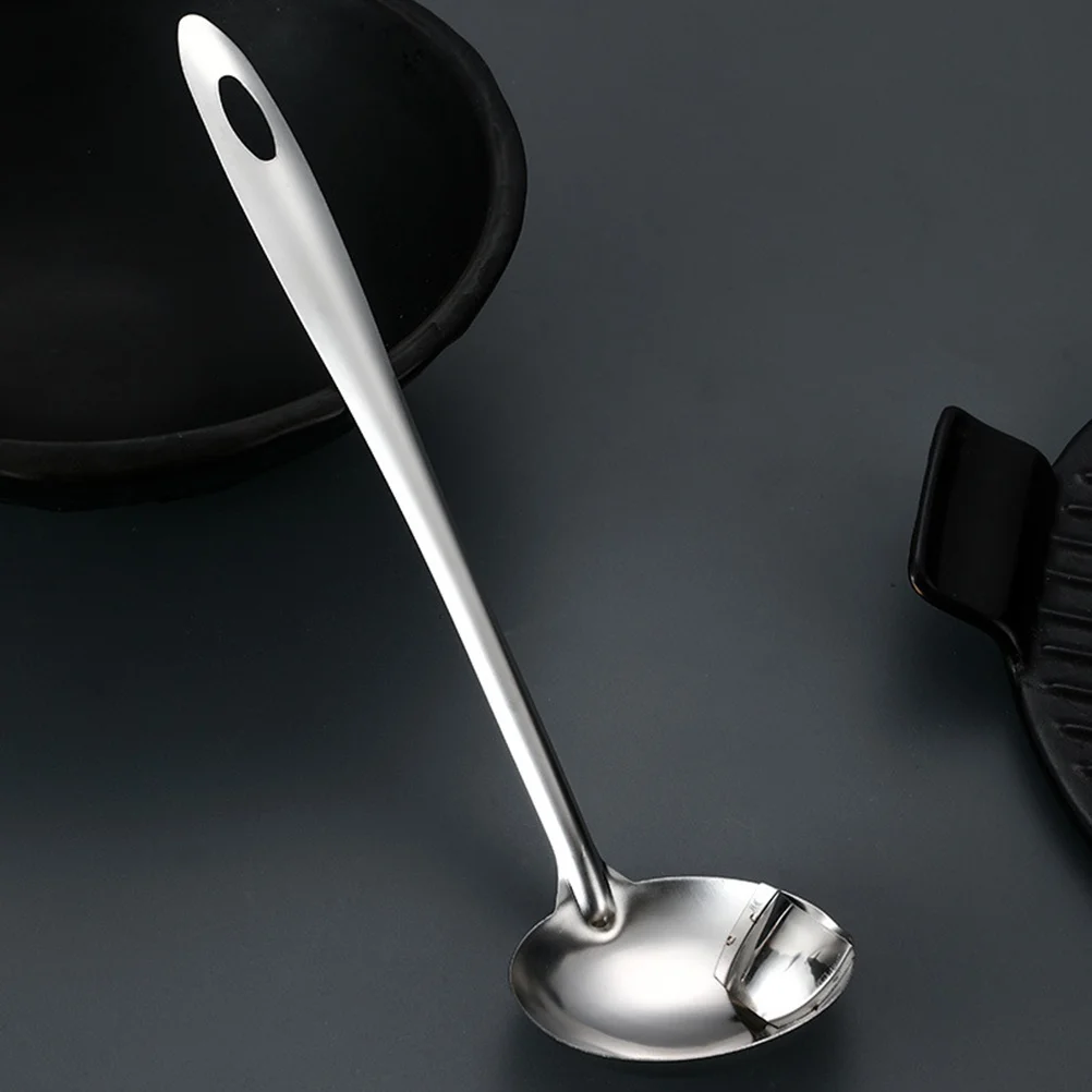 

2pcs Stainless Steel Soup Ladle Spoon Oil Separator Skimmer Fat Grease Trap For Cooking Gravy Separation Household Kitchen Tool