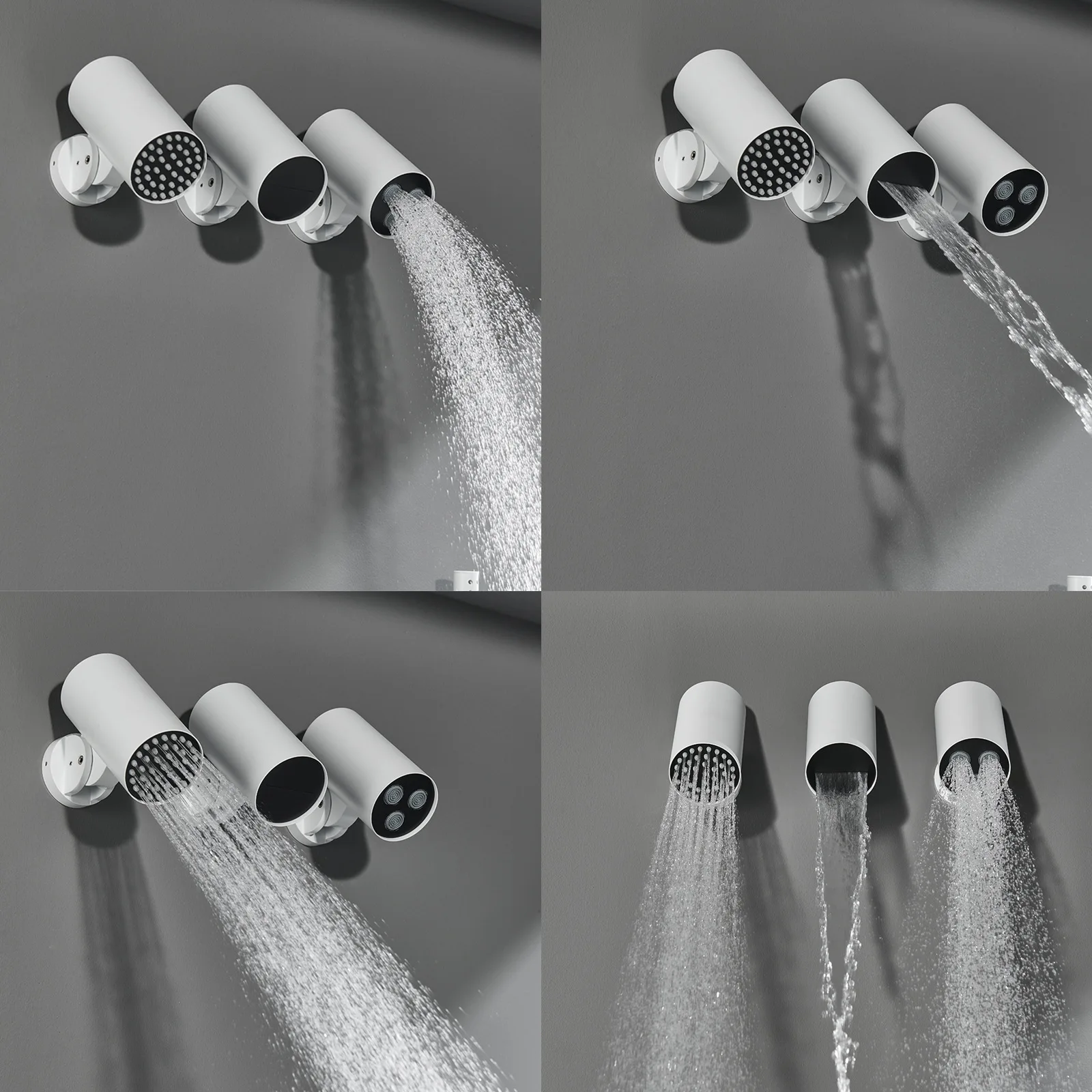Luxury Brass Concealed Shower Set Multi Function Rain Shower Head Bathroom Fixture