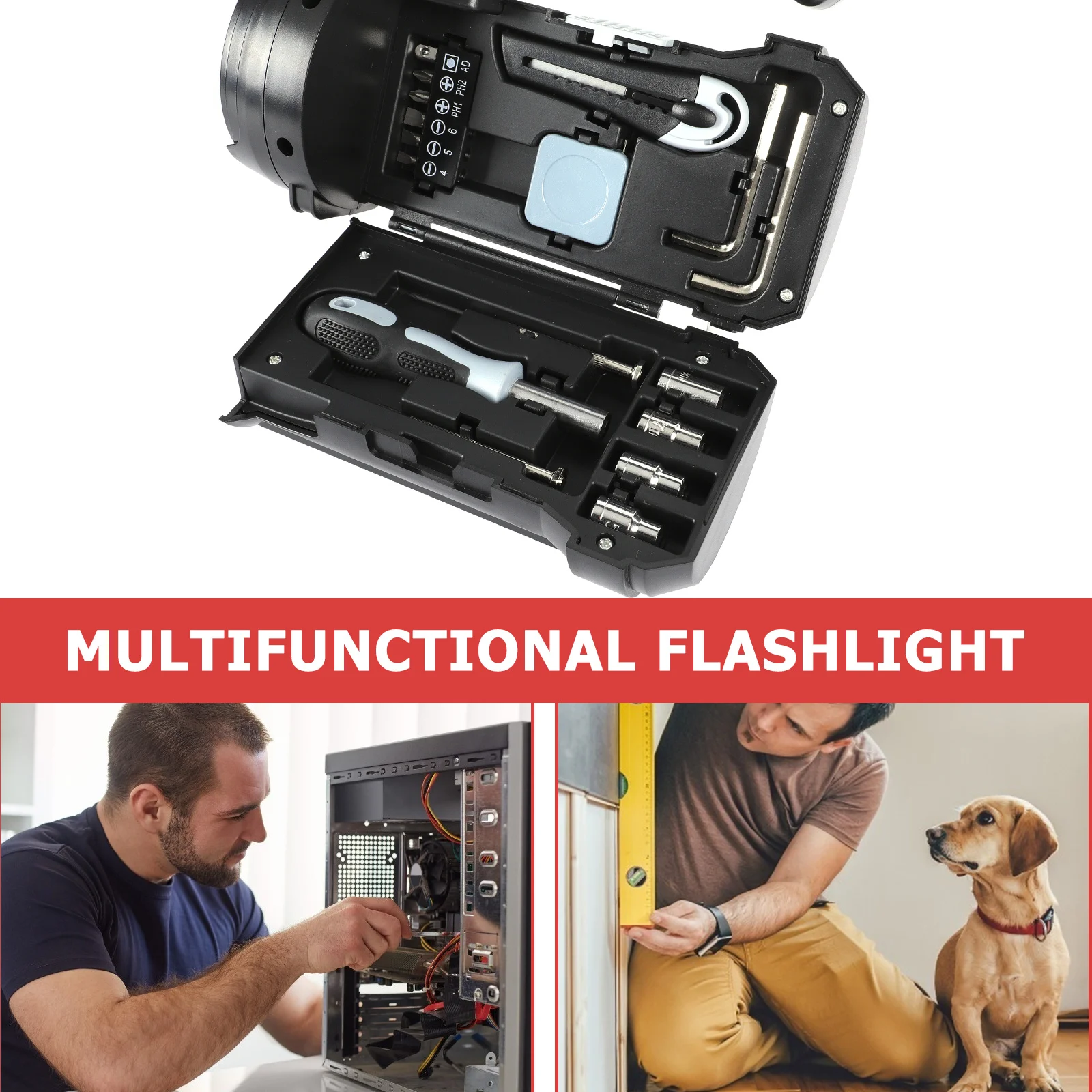 

Practical Flashlight Kit Torch Tools High Brightness Compact Portable Lighting for Outdoor Camping Emergency Use