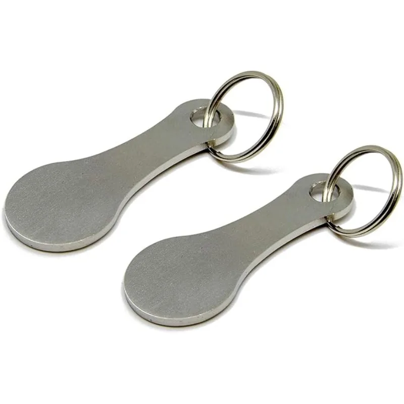 Mini Aluminum Alloy Keychain Shopping Cart Token, Small Coin Storage Keychain Suitable for Supermarket Shopping Carts