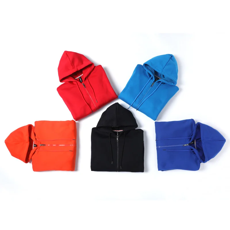 Casual Hooded Sweaters Custom Printed Logo Warm Zippered Jacket Men's and Women's Team Customized Work Clothes Embroidered Logo