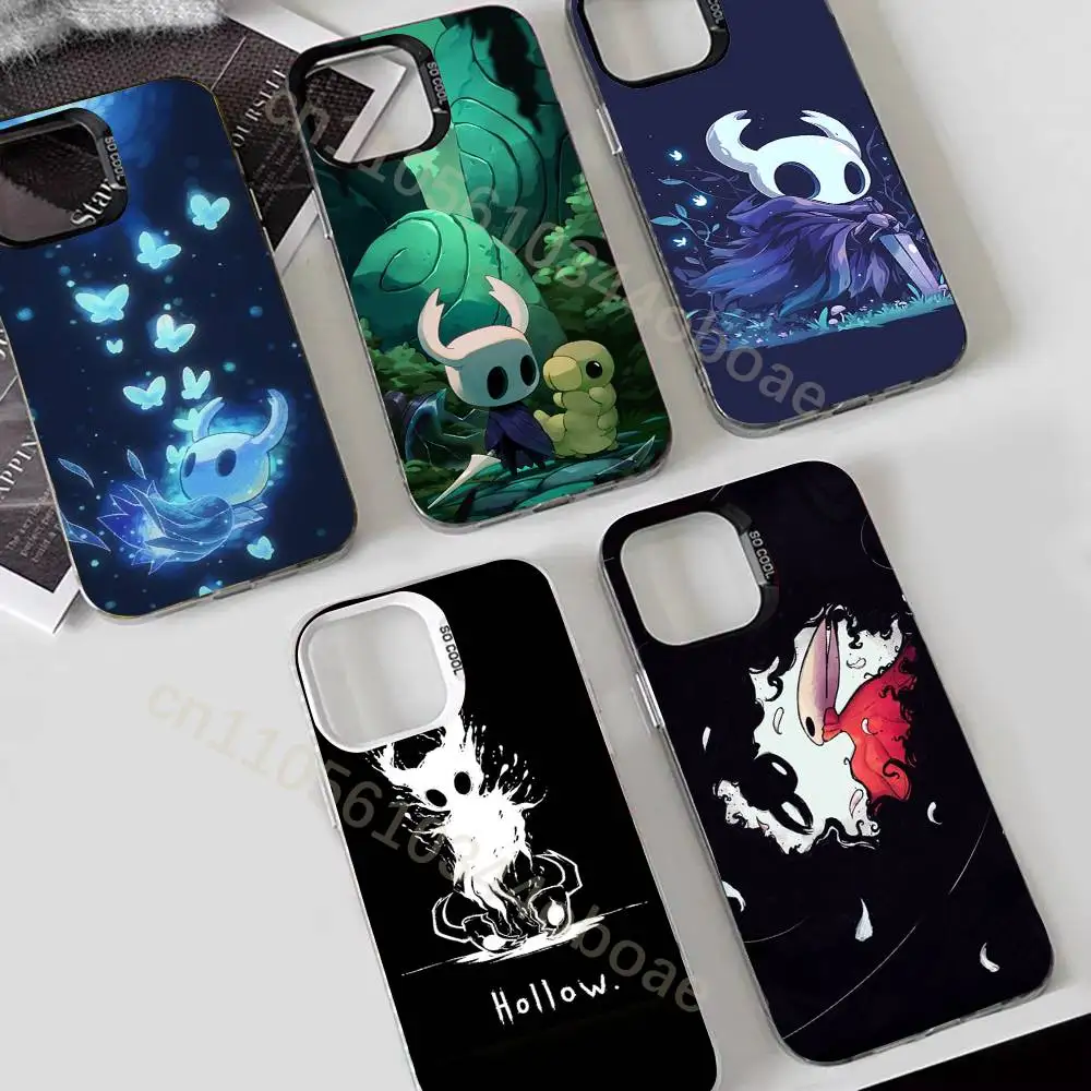 

H-Hollow K-Knight Phone Case For iPhone 17,16,15,14,13,12,11,Pro,Max,Plus Soft Black Cover