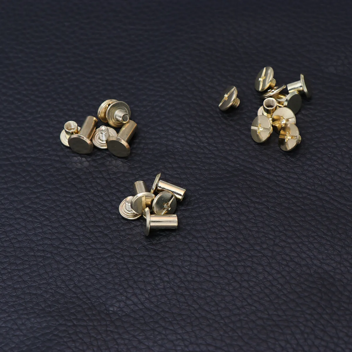 

45 set Snap Rivet Copper Plated Screw For Account Book Picture Recipes Diy Craft M5X6 M5X10 M5X12 Golden Fastener Adhesive Tool