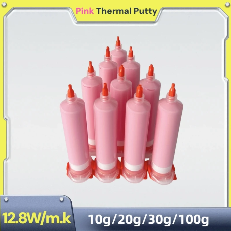 12.8W/mk Pink Thermal Putty GEL For VGA GPU IC Processor Pad Heat Blocking Processor Cooling Heat Sink Compound