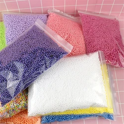 1 paket polistiren strafor topları şişe DIY kar çamur parçacıklar aksesuarları balçık topları küçük minik köpük boncuk için köpük dolgu