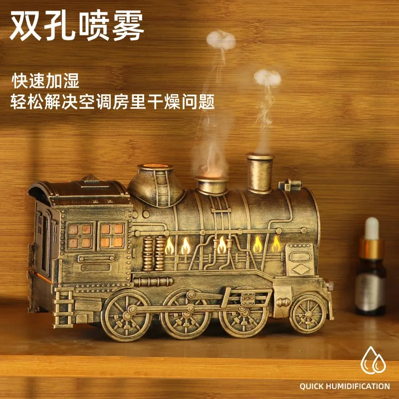 Small train humidifier, aromatherapy machine, colorful lights, large fog volume ultrasonic diffuser