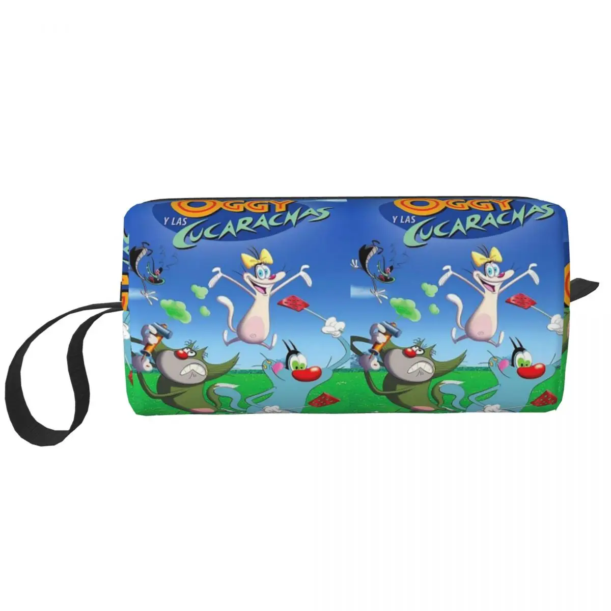 

Animation Anime Film Oggy And The Cockroaches Pencil Case Pen Box Pencil Bag Stationery Supplies Travel Women Cosmetic Bag