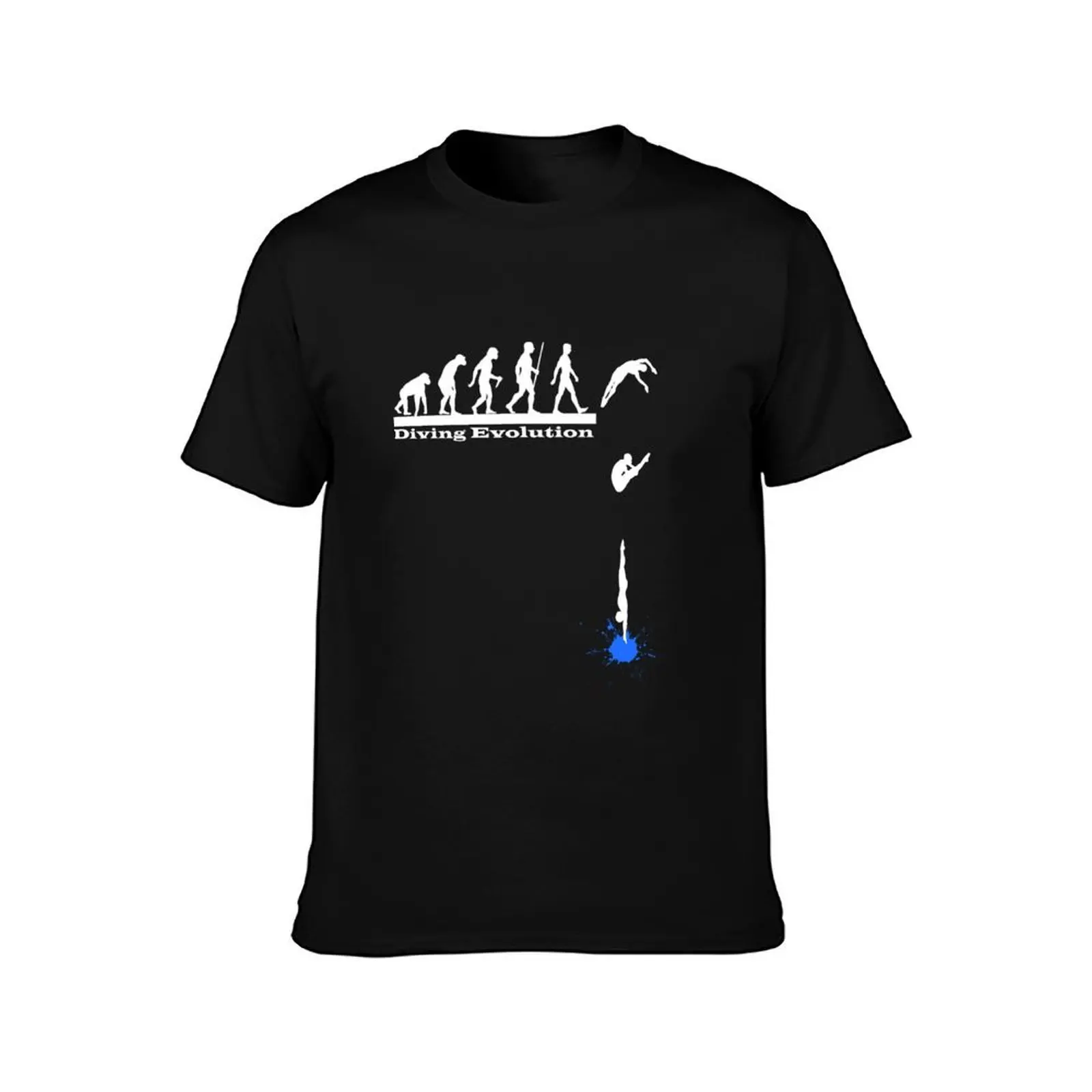 Springboard Diving Evolution Sport Platform Diver Gift T-Shirt, Summer Casual Cotton Tee, Oversized Streetwear Tops, 100% Cotton