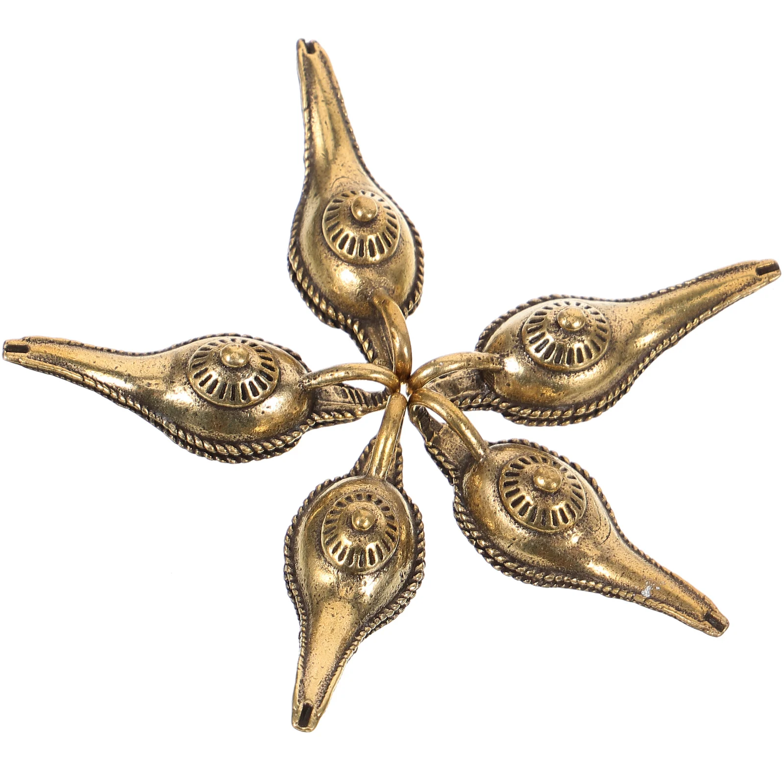 

5 Pcs Brass Lamp Pendant Key Chain Keychain Ornament Accessories Shape Charm Copper Decorative Charms for Craft