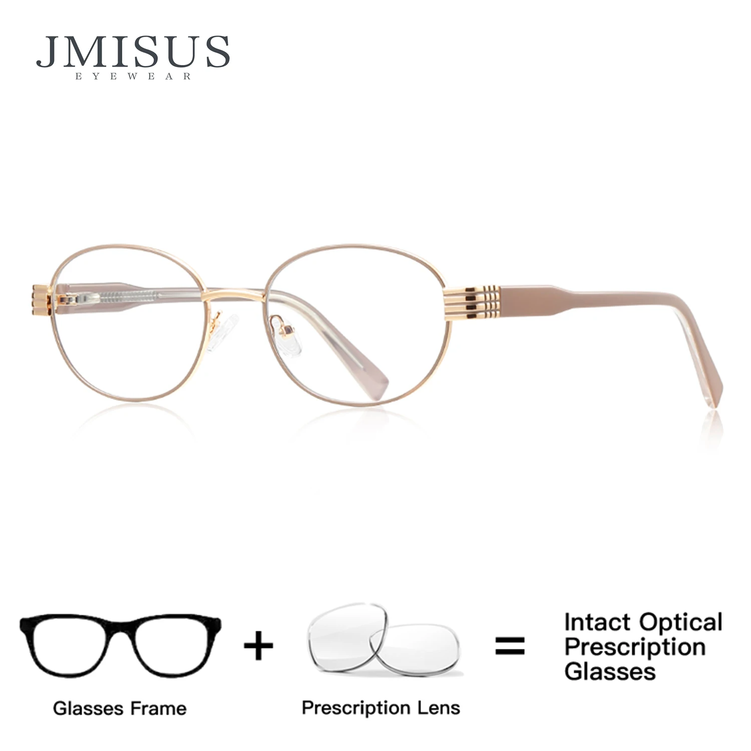 

JMISUS Custom Women Oval Blue Light Blocking Photochromic Prescription Glasses Fashion Computer Optical Eyewear
