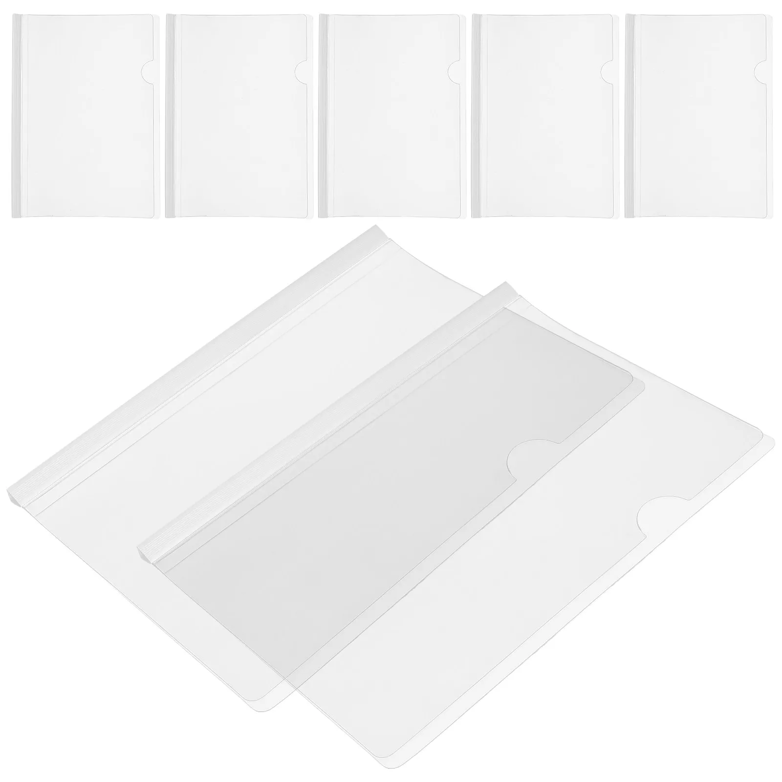 

10Pcs Clear Sliding Bar File Folders Multi-Function Report Covers Paper Organizers Suitable for Office Document Storage Filing