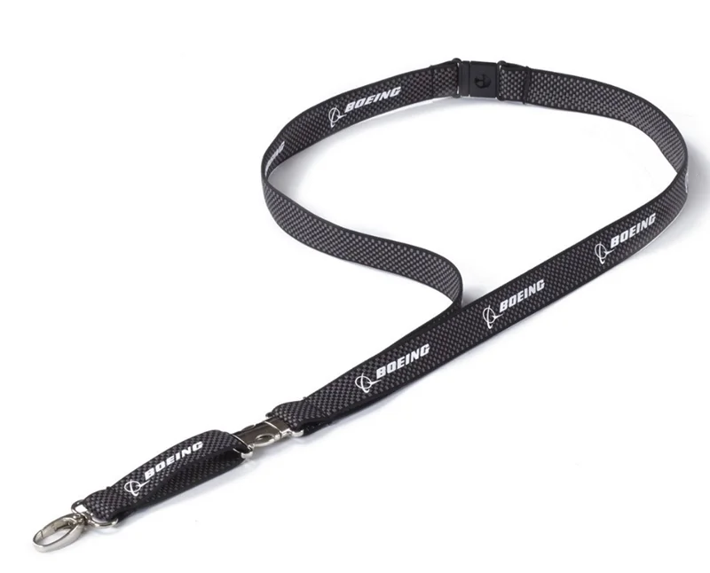 Boeing BOEING Official Authentic American Pilot, Crew Name, Air Crew, Carbon Fiber Lanyard Souvenir