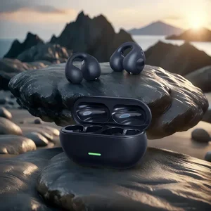 T75 Fone Bluetooth 헤드셋 5.3 무선 뼈 전도 헤드폰 클립 귀 음악 소음 취소 HD 전화 스포츠 게임 이어폰 6 최고의 판매 뼈 수행 이어폰 - №2