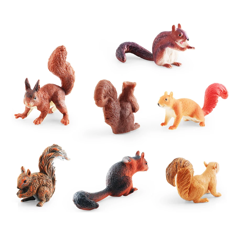 Realistic Rodent Wild Animals Capybara Beaver Mole Aardvark Mouse Chipmunk Squirrel Groundhog Model Figure Collection Toys