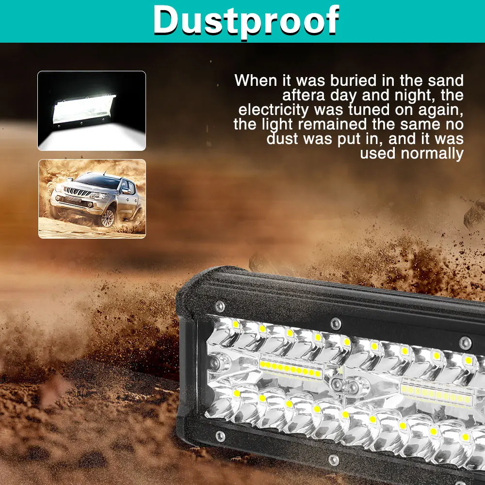 Car Sportlight LED Work Light Bar Off Road Flood Lights Driving Headlights 4/5/7Inch Lamps Combo Beam for 12V 24V ATV SUV