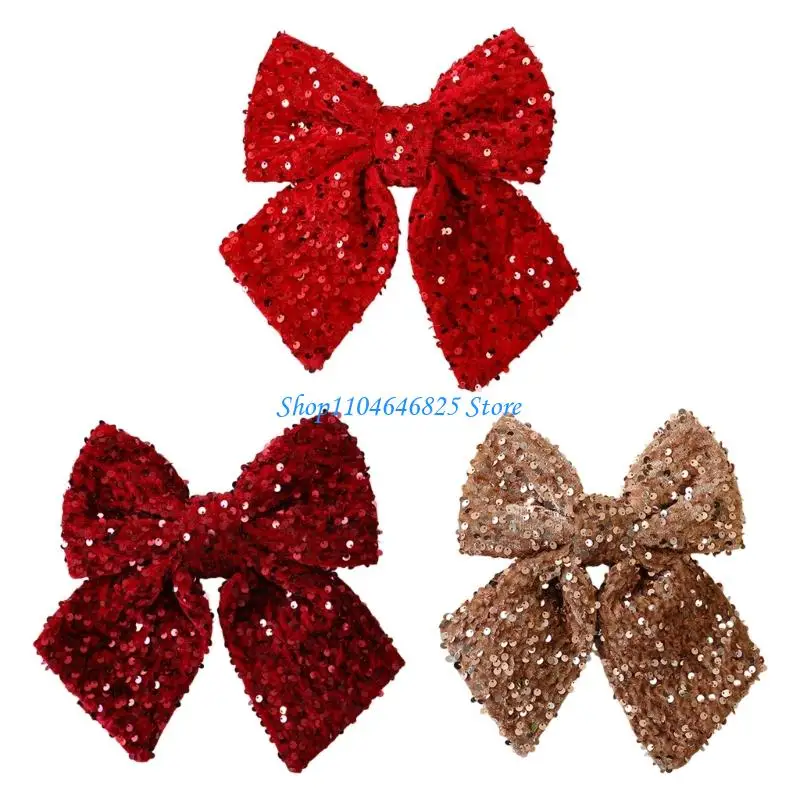 

Colorful Christmas Bowknot Accessory Holiday Christmas Bowknots Charm for Seasonal Tree and Window Decoration