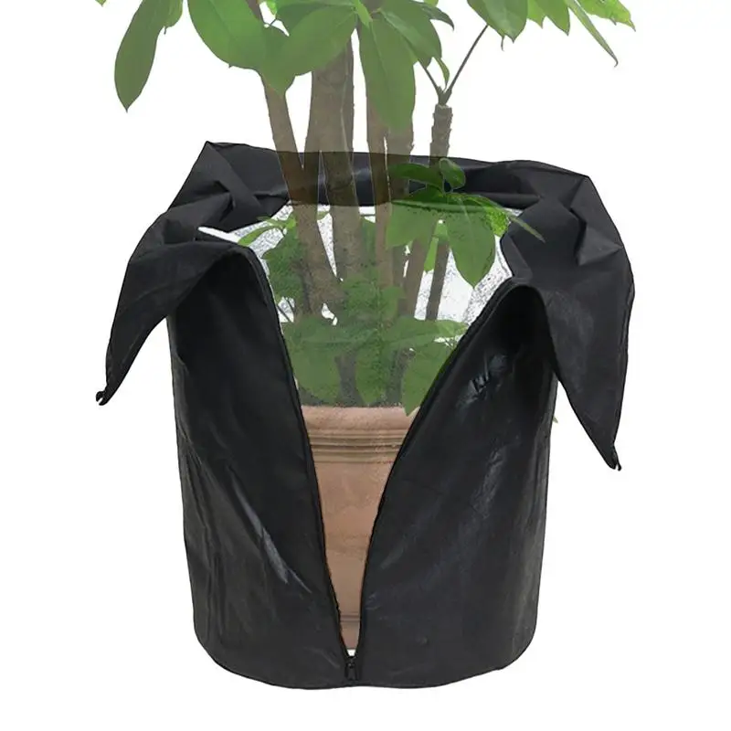 

Flower Pot Covers Winter Plant Pot Protection Cover Outdoor Garden Plant Pot Protector With Drawstring And Zipper for Potted