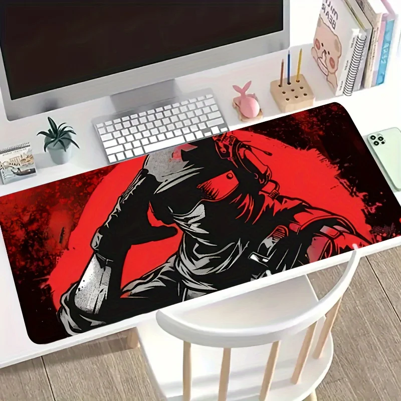 

Red soldier Design Large Gaming Mouse Pad Rubber Extended Mouse Mat Desk pad Non-slip Base Office Gaming Computer Accessories