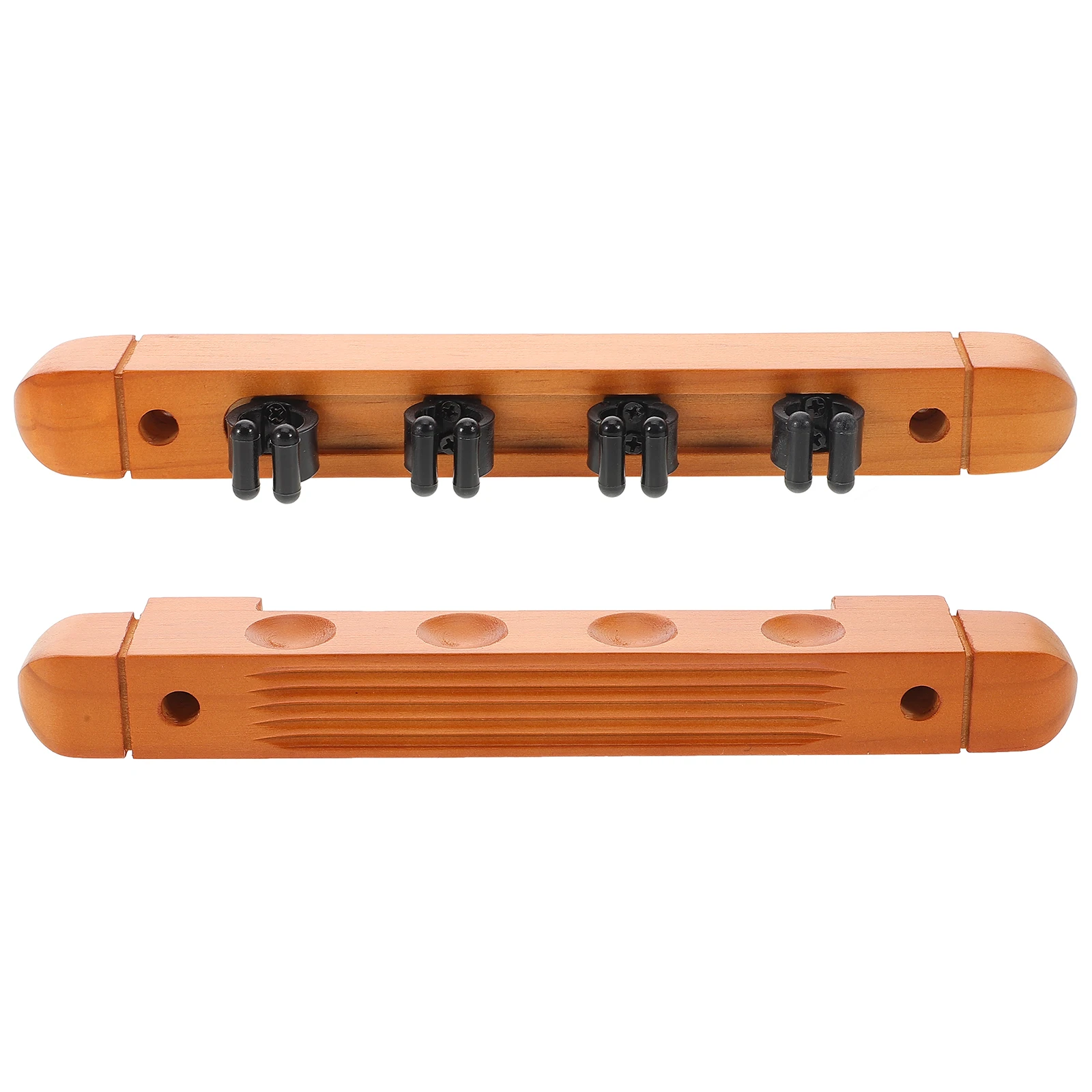 

2pcs Cue Rack Billiard Stick Holder Wall Mount Solid Wood Storage 4 Holes For Wood Cue Rack Cues Home Entertainment