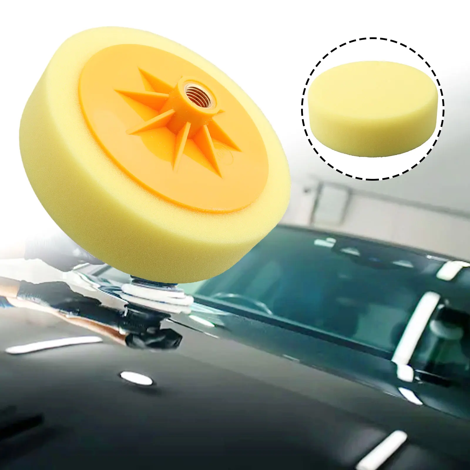 6inch150mm M16 Compounding Polishing Pad Head Car Hub Sponge Foam Buffing Wheel Polishing Sponge Foam Power Tools