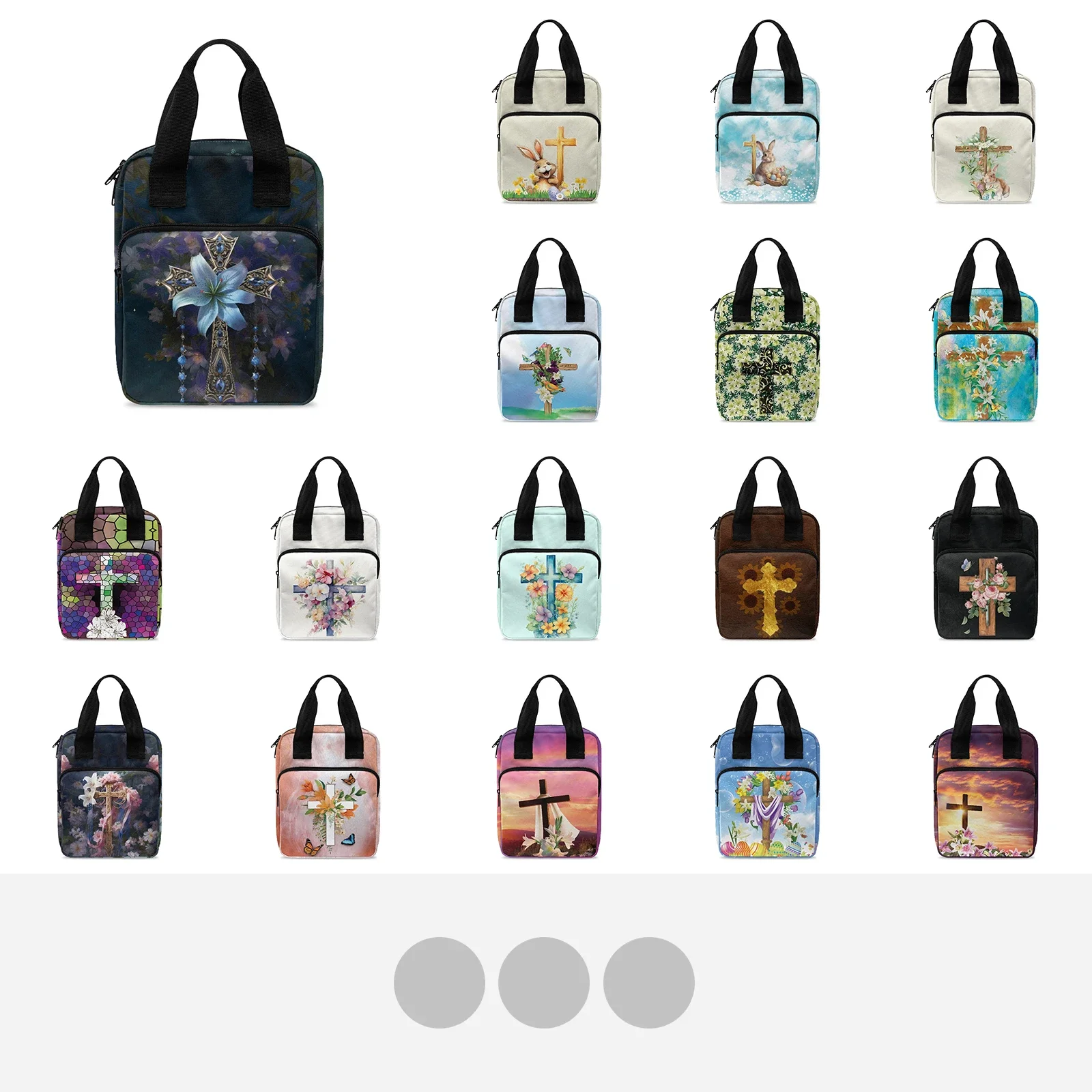 New High Quality Tote Bible Bag Crucifix Pattern Waterproof Moisture-Large Capacity Design Effective Protection Of Bible Books