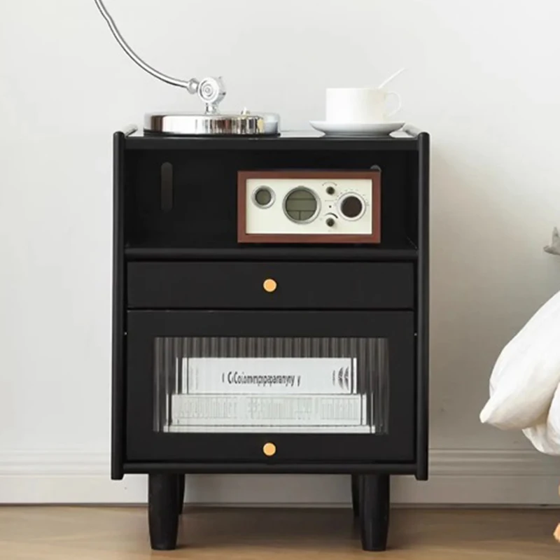 

Beauty Accent Night Table Creative Decoration Design Safe Bedside Table Storage Space Saving Mesitas De Noche Bedroom Furniture