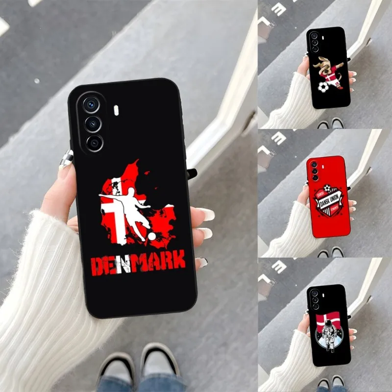 Denmark National Flag Phone Case For Huawei Mate 40 30 20 10 9 8 Pro S 20X 5G 40E Plus G9Plus Magic3 Pro Nova 7i 7 Pro SE Cover