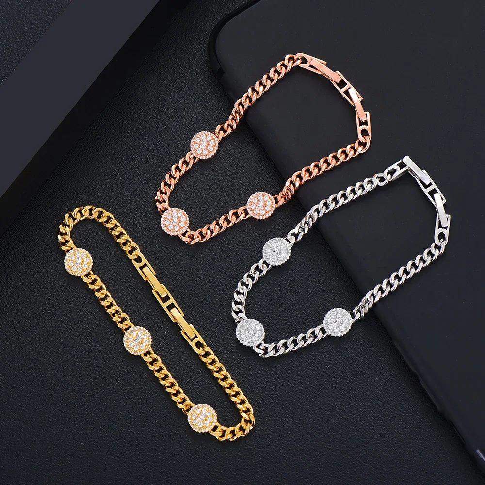 Kellybola جديد حار سحر لامعة سلاسل أساور الكفة للنساء اليومية الموضة العصرية كريستال تشيكوسلوفاكيا دبي سوار مجوهرات الحفلات #5