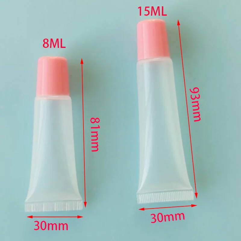 50/30/10PCS 8/15ML Lip Gloss Tubes Containers Empty Lipgloss Tube Lip Balm Tubes Refillable Squeeze Lip Gloss Supplies MakeUp