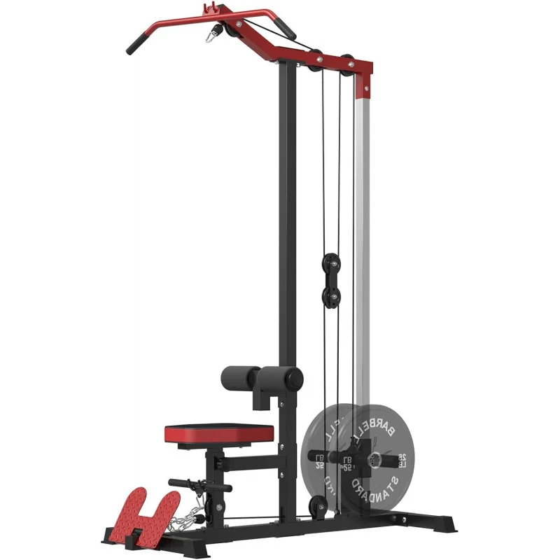 

LAT Pulldown Machine, Row Cable with Leg Hold Down Attachment, Cable Home Gym