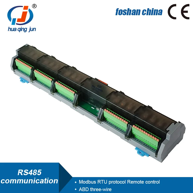 Huaqingjun 20-Channel RS485 Communication Relay Module RS485 Modbus RTU 20DO Relays Board for Farm Automation