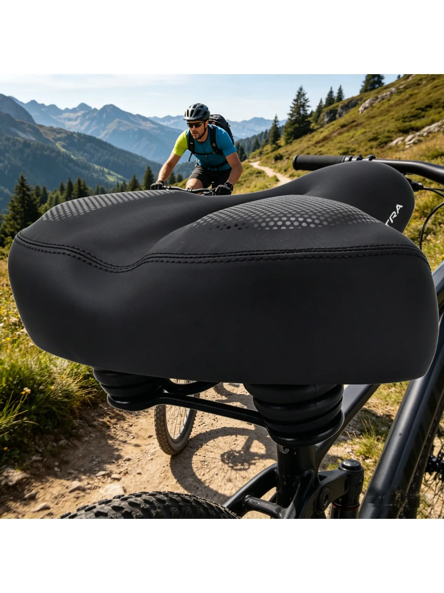 

Electric bicycle seat cushion widened thickened saddle high elasticity foam cotton soft comfortable mountain bike seat cushion