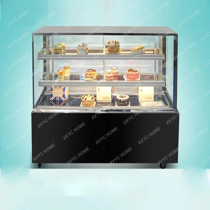 

Холодильная витрина LXCake: Коммерческий стеклянный шкаф для фруктов, деликатесов и десертов, с воздушным охлаждением, изолированный, для сохранения свежести продуктов