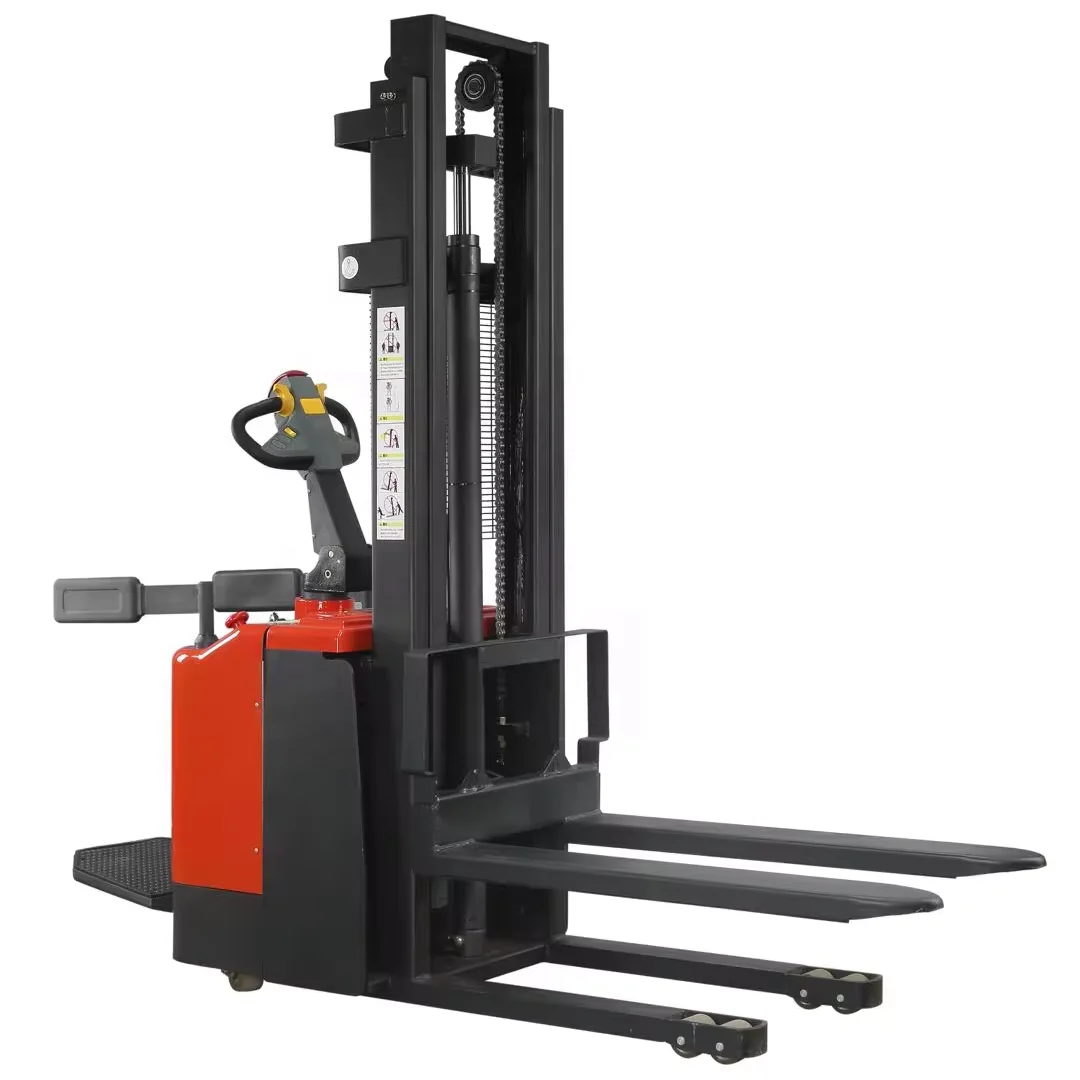 High Quality 1.5 Ton Adjustable Straddle Legs Electric Pallet Truck Stacker Hand Fuel Bucket Lift Forklifts Nonstandard