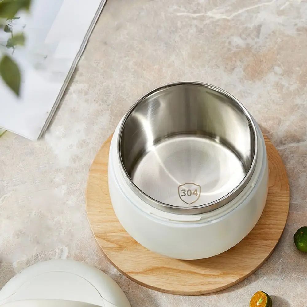 304 Stainless Steel Electric Lunch Box with Individual Meal Grid USB Charging Insulated Food Jar Leak-proof No-Water-Filling