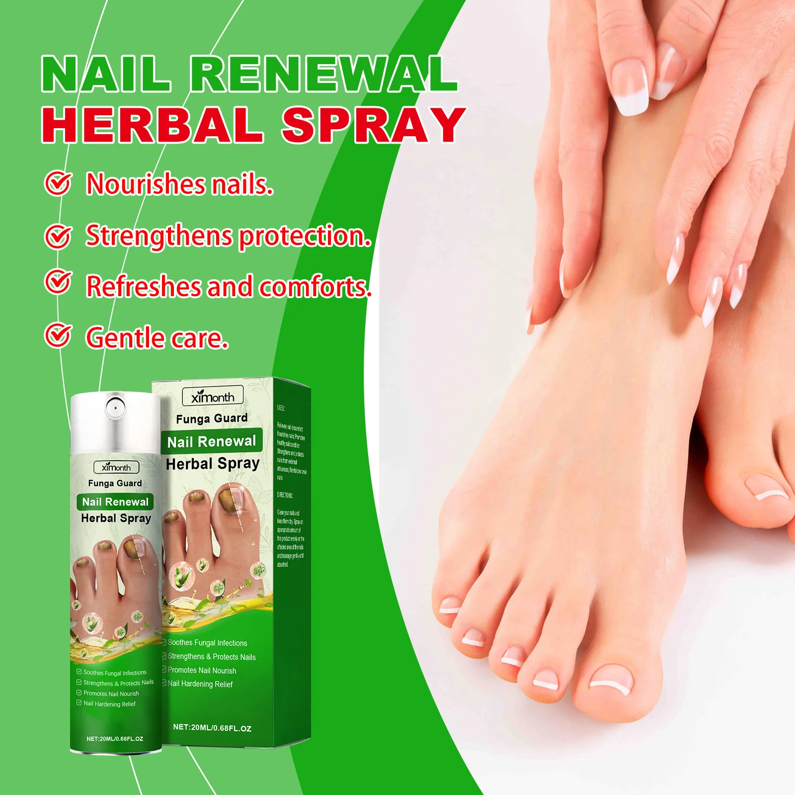 Fungal Nail Repair Spray Anti Infection Paronychia Solution Onychomycosis Whitening Hand Foot Toe Fungus Nails Treatment Liquid
